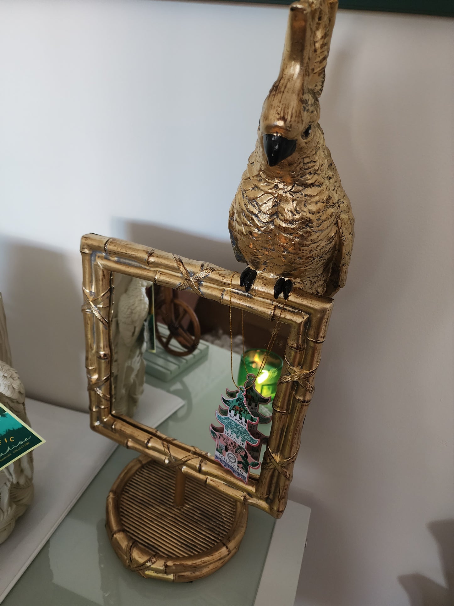 Gold Mirror w/ Parrot