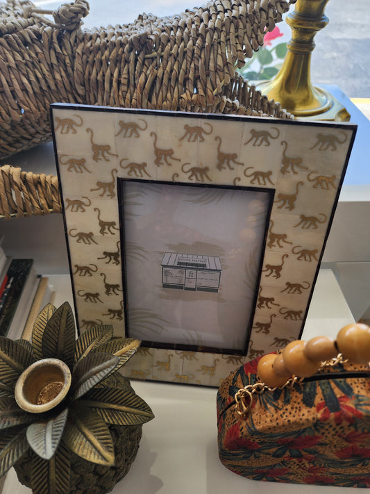 Gold Monkey Photo Frame