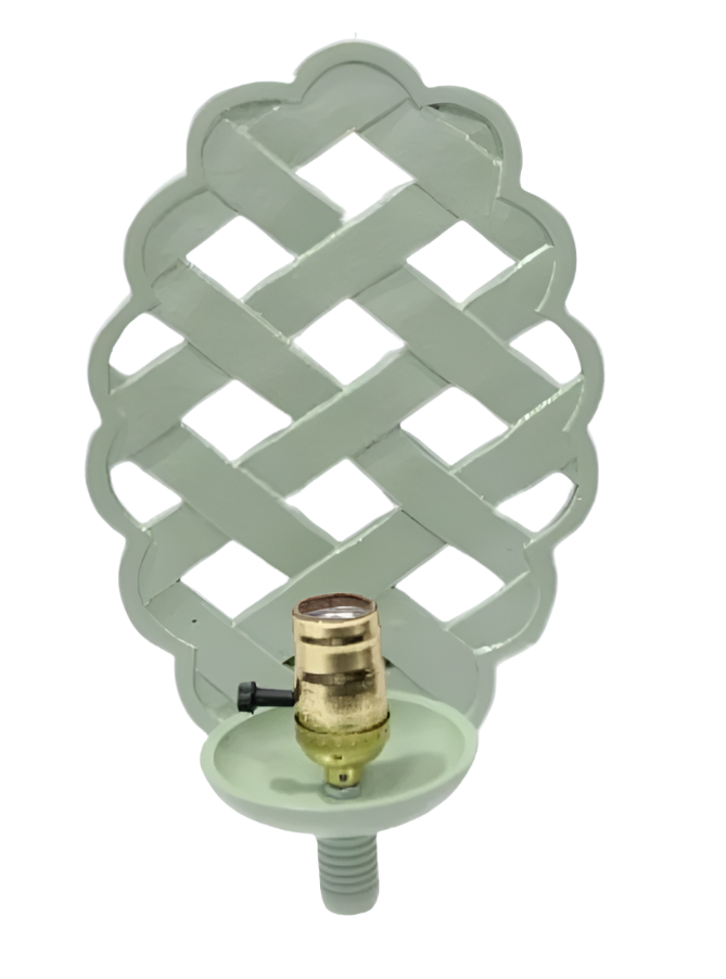 Lattice Sconce - Soft Green