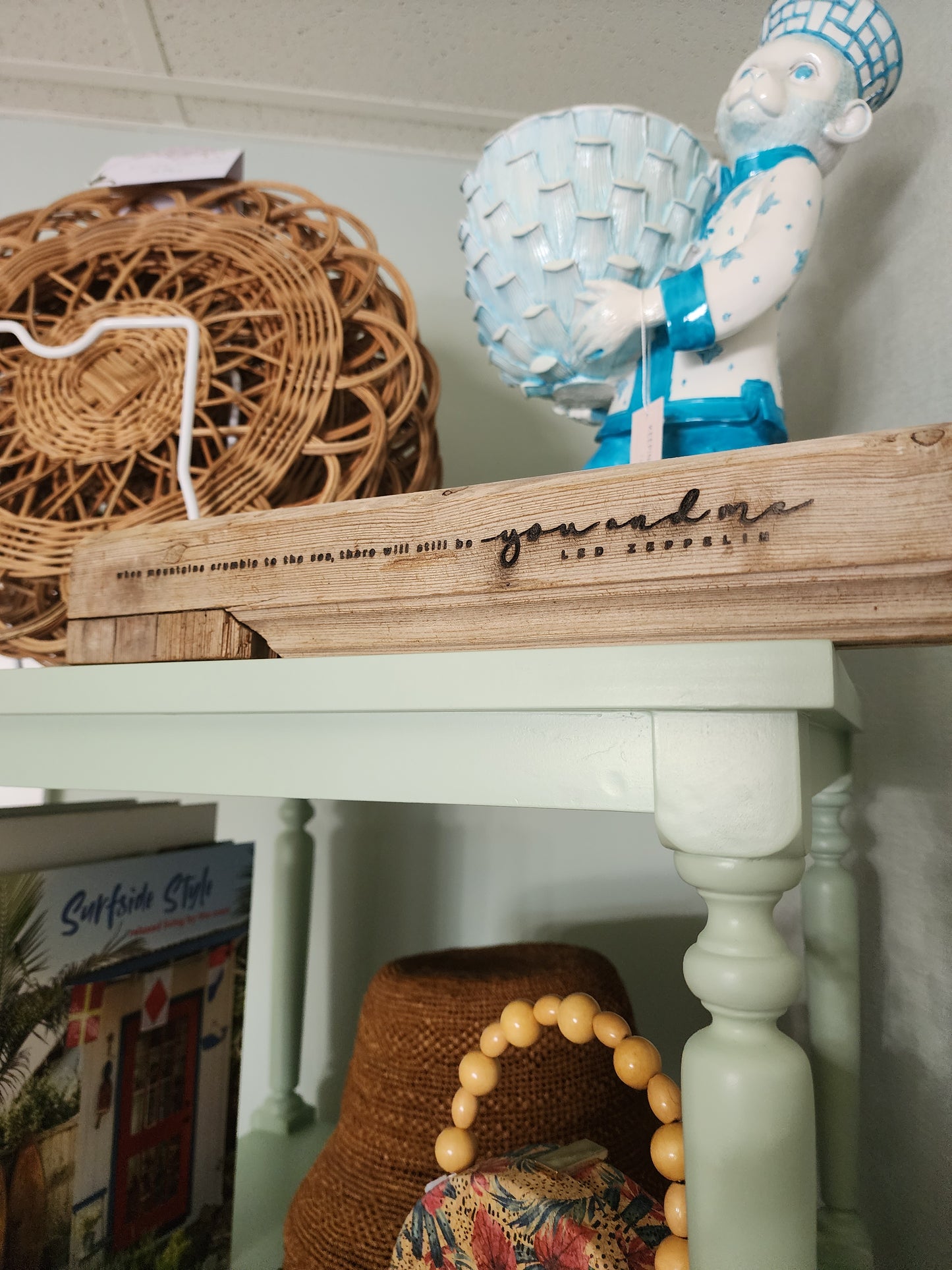 Wood Burned Old Window Frame Decor