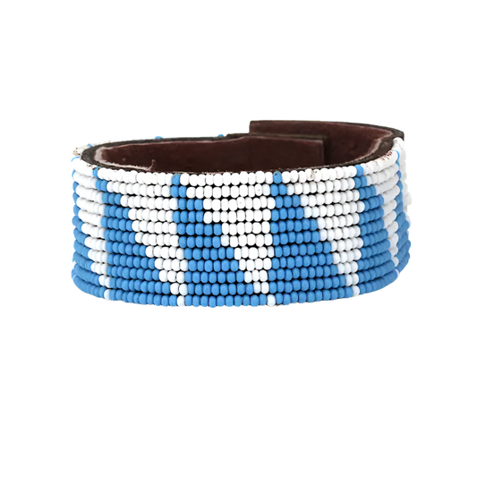 Swahili Bracelet - Medium Light Blue Tri