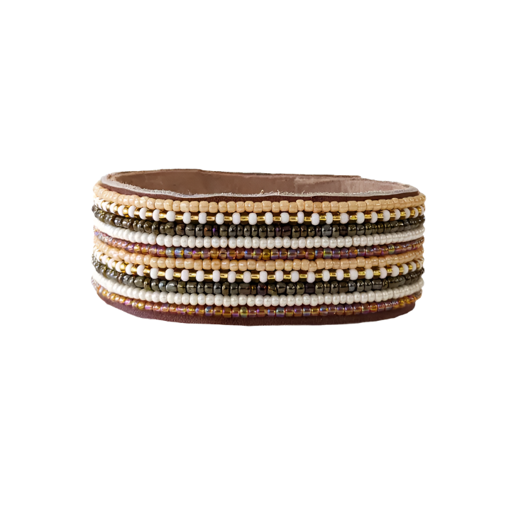 Swahili Bracelet - Medium Stripes Light Neutral