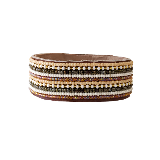 Swahili Bracelet - Medium Stripes Light Neutral