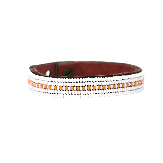 Swahili Bracelet - Small Orange Dashes