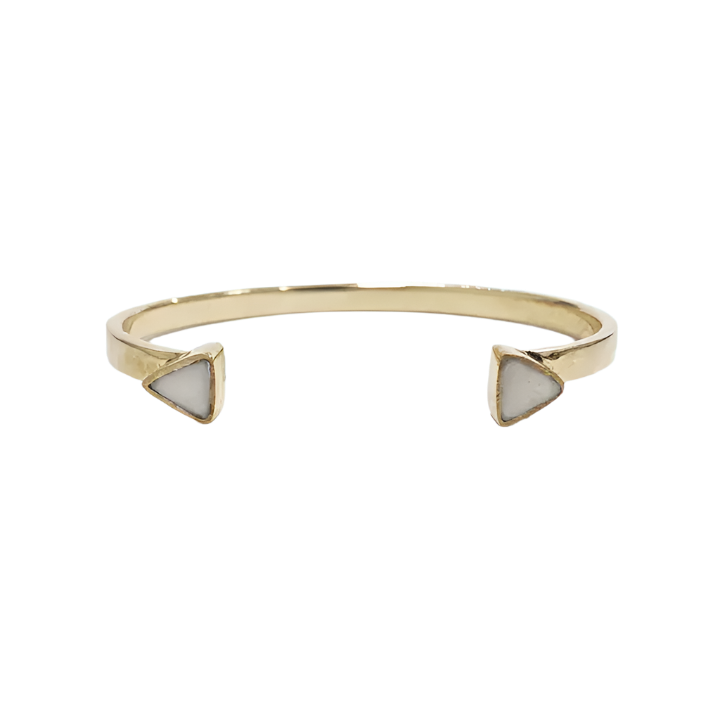 Swahili Bracelet - Triangle Cuff in White