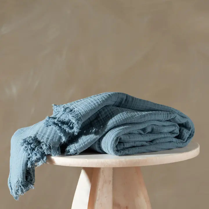 Throw Blanket - Enes Storm Blue